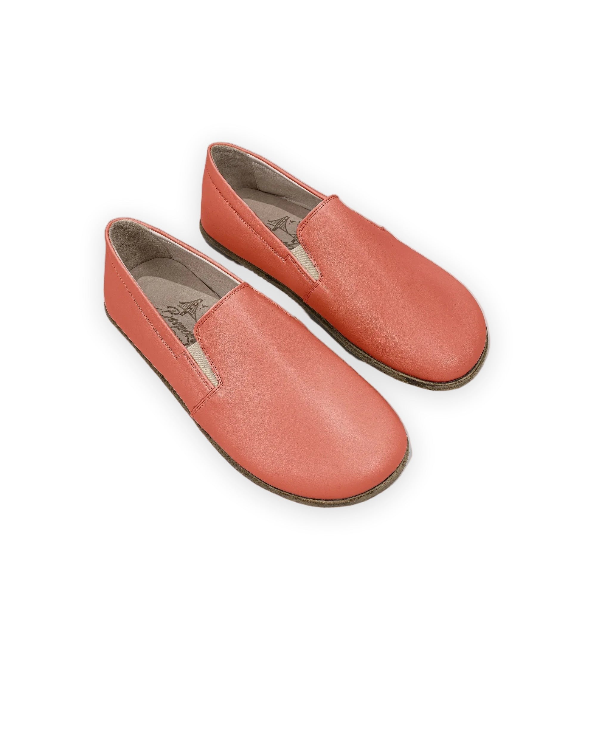 Women's Pomegranate Barefoot Shoes - Handcrafted Calf Leather Wide Toe Box | Bespoky