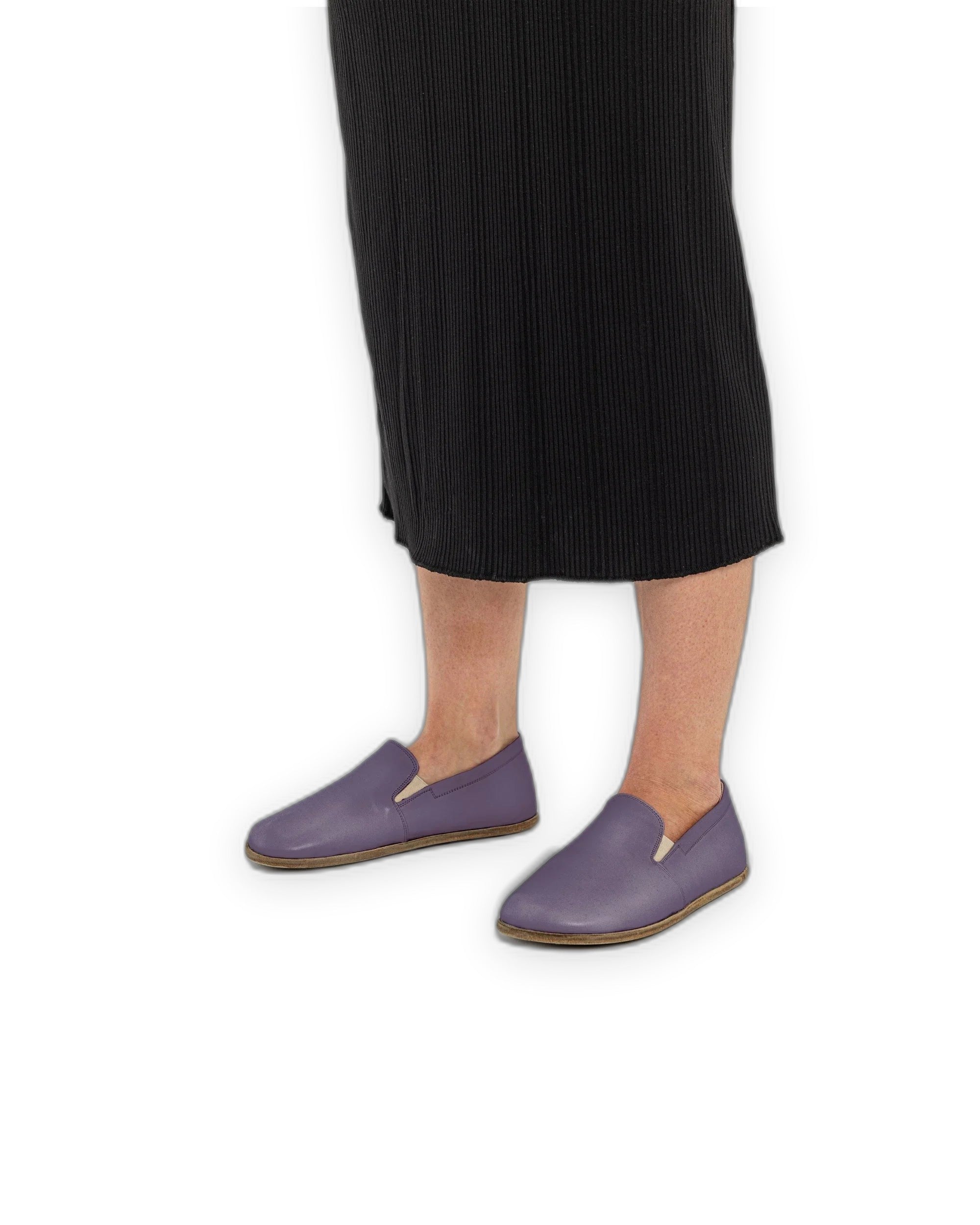 Top view Purple Barefoot Shoes - Handcrafted Calf Leather | Bespoky