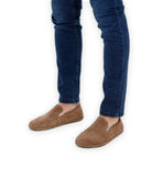 Side view Tan Barefoot Shoes - Calf Leather Zero Drop | Bespoky