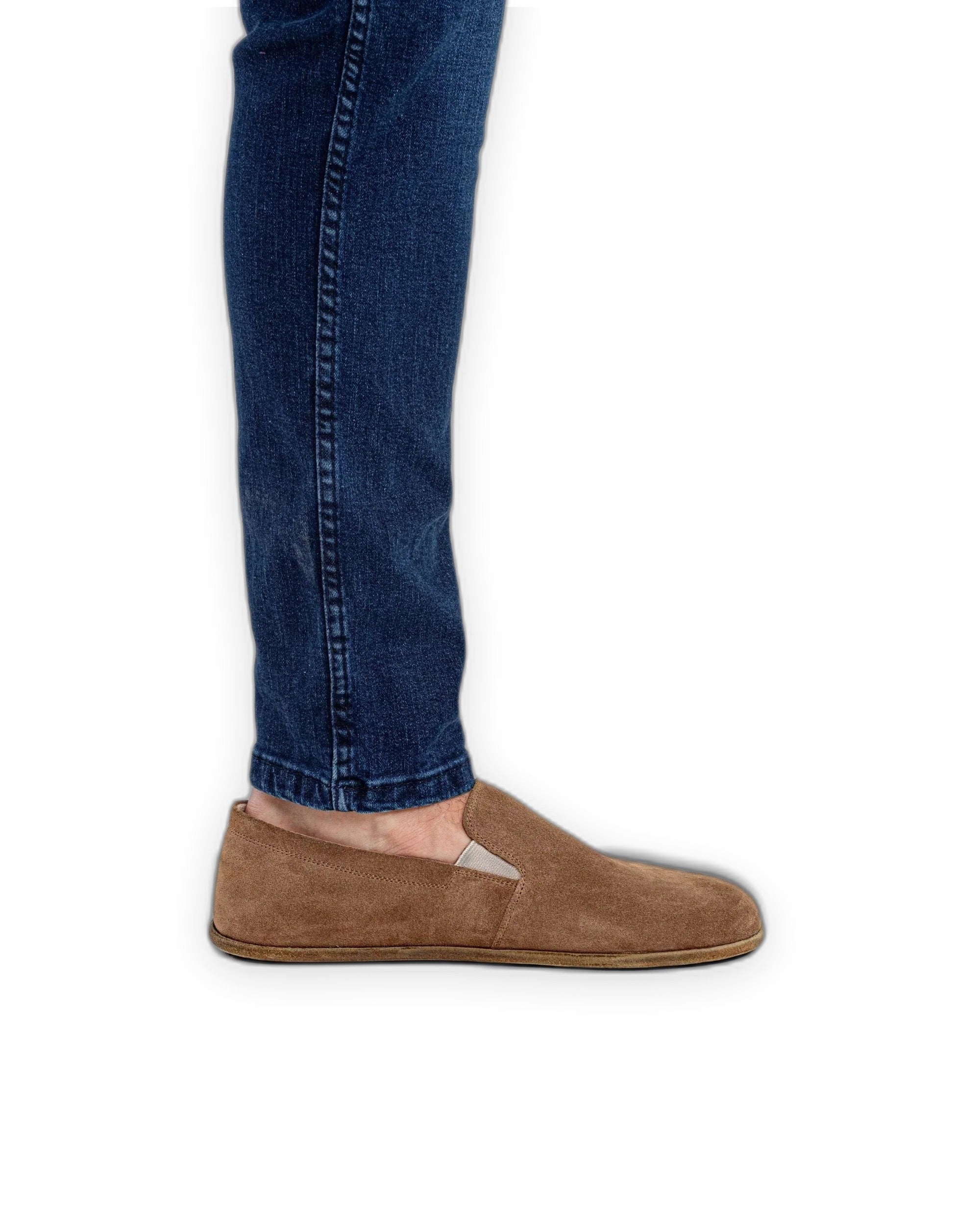 Detail Tan Barefoot Shoes - Handcrafted Calf Leather Turkey | Bespoky