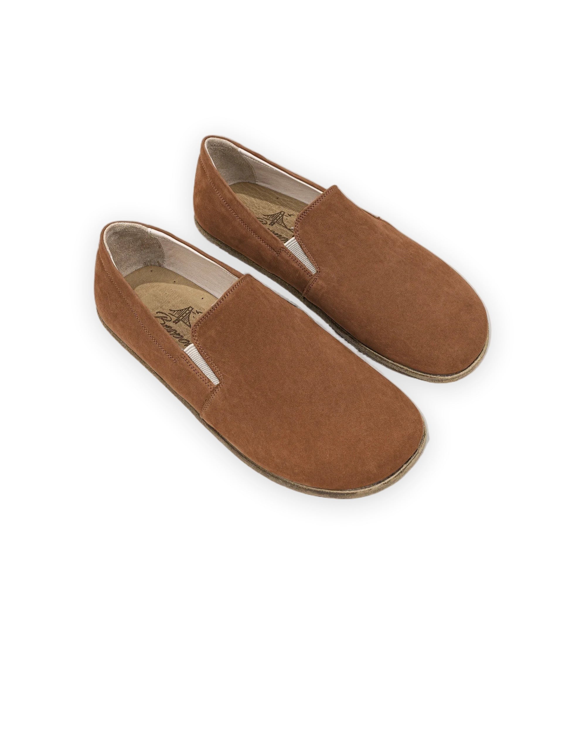 Women's Tan Barefoot Shoes - Handcrafted Calf Leather Wide Toe Box | Bespoky