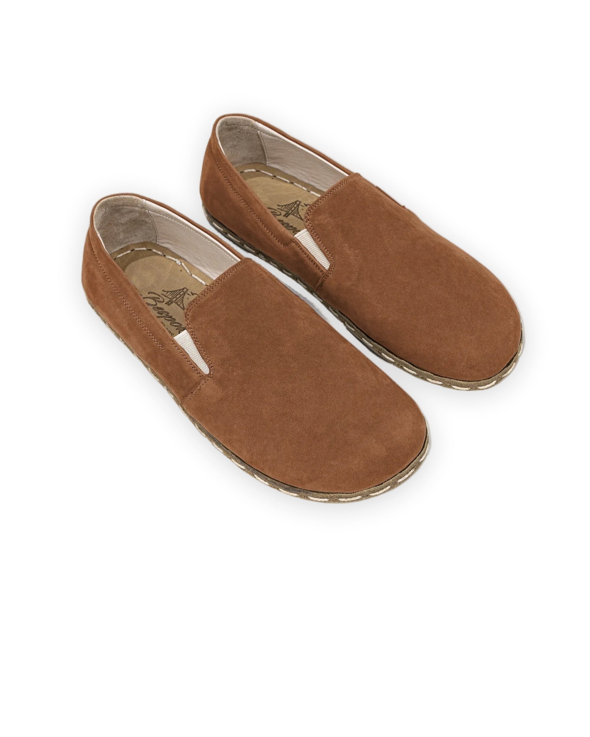 Women's Tan Barefoot Shoes - Handcrafted Calf Leather Wide Toe Box | Bespoky