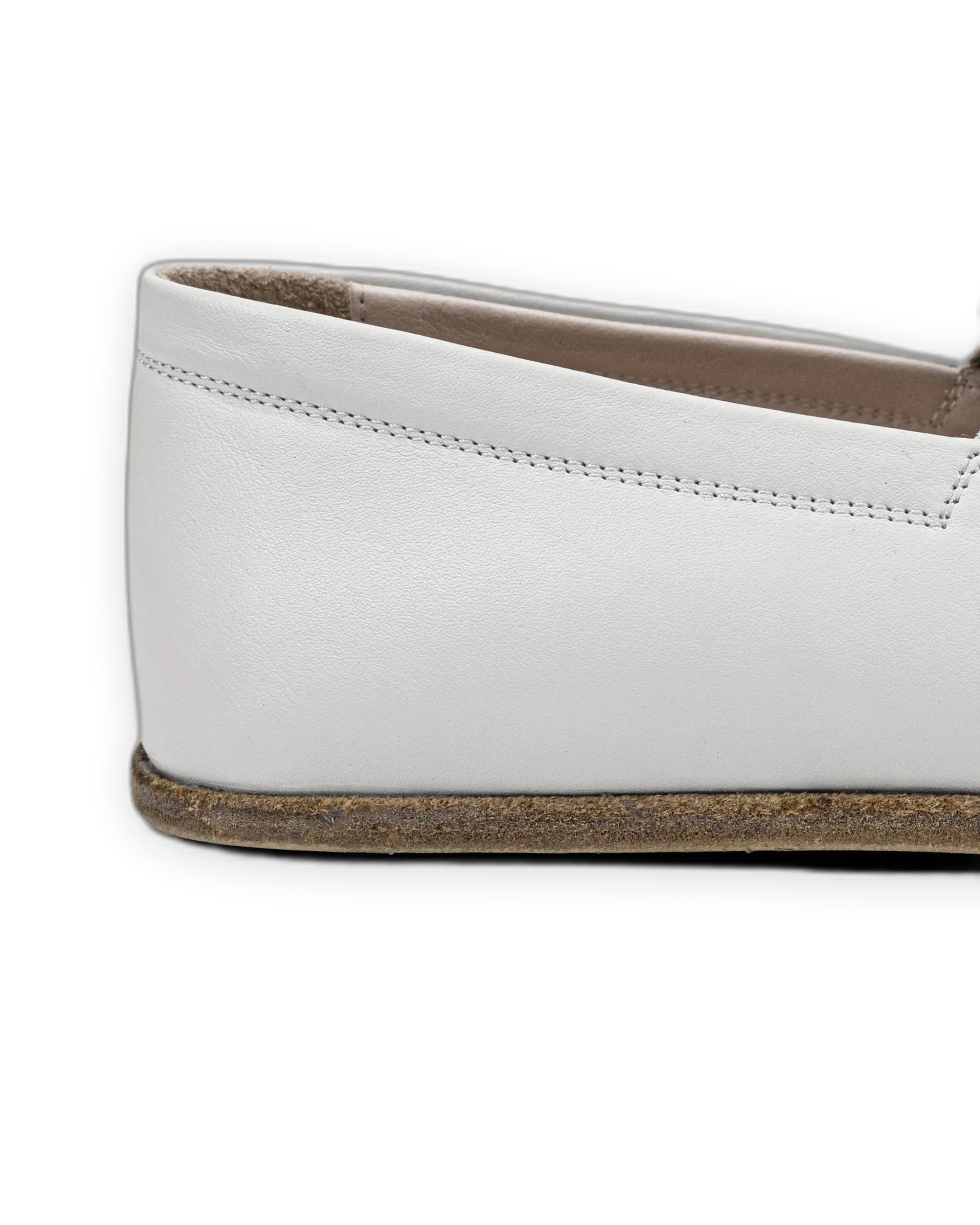 Side view White Barefoot Shoes - Calf Leather Zero Drop | Bespoky