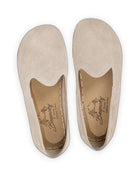 Side view Beige Nubuck Barefoot Yemeni - Calf Leather Zero Drop | Bespoky