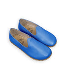Men's Blue Barefoot Yemeni - Handcrafted Calf Leather Wide Toe Box | Bespoky