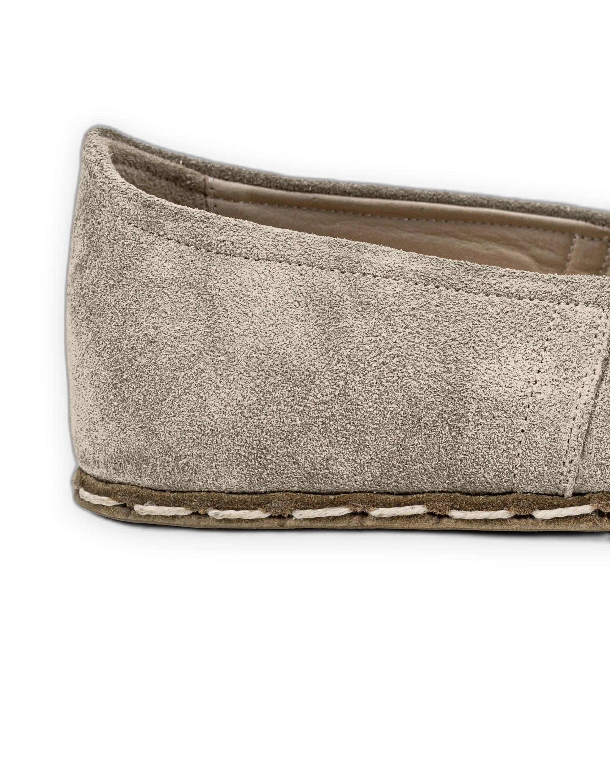 Top view Cream Suede Barefoot Yemeni - Handcrafted Calf Leather | Bespoky