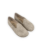 Men's Cream Suede Barefoot Yemeni - Handcrafted Calf Leather Wide Toe Box | Bespoky
