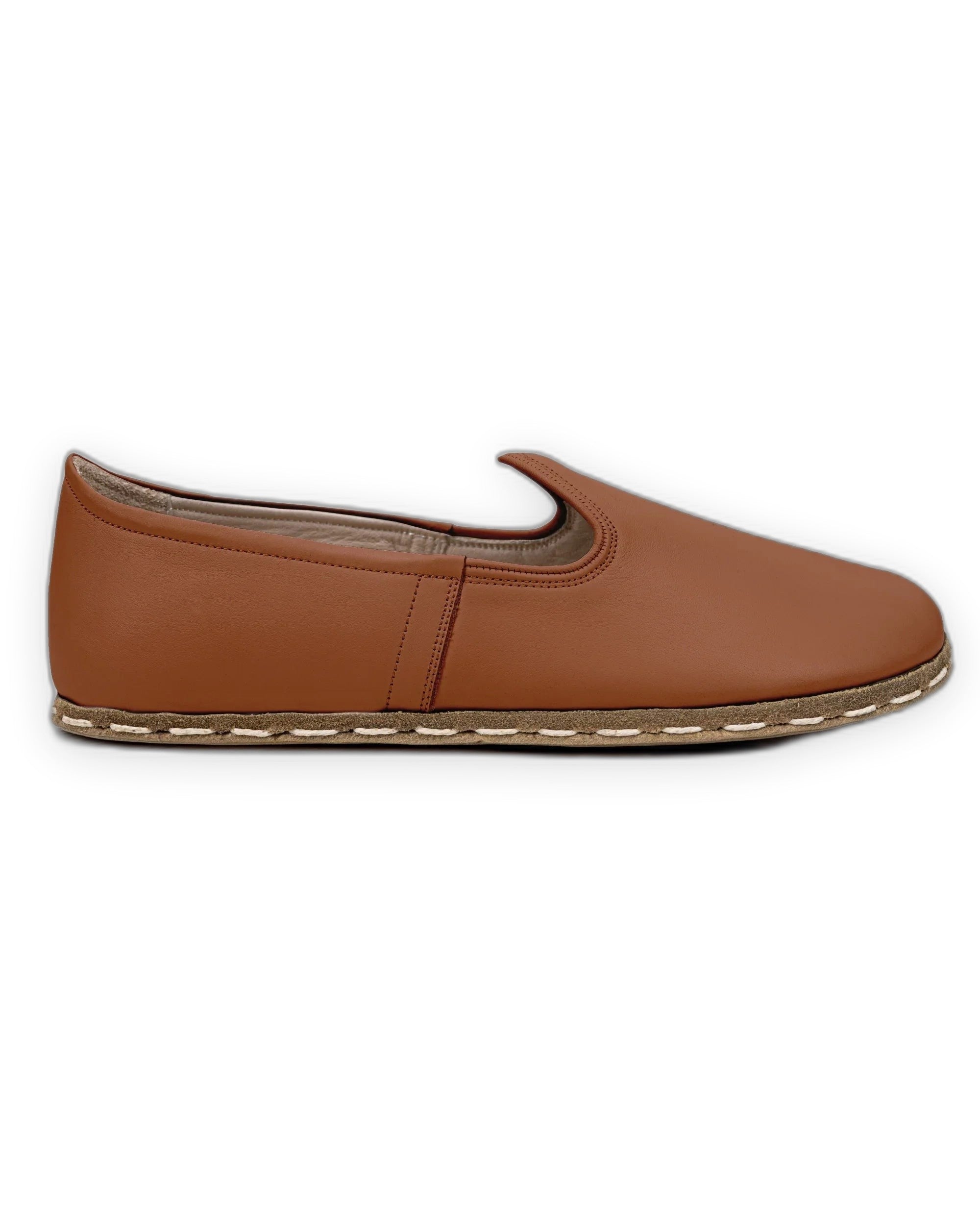Side view Dark Brown Barefoot Yemeni - Calf Leather Zero Drop | Bespoky
