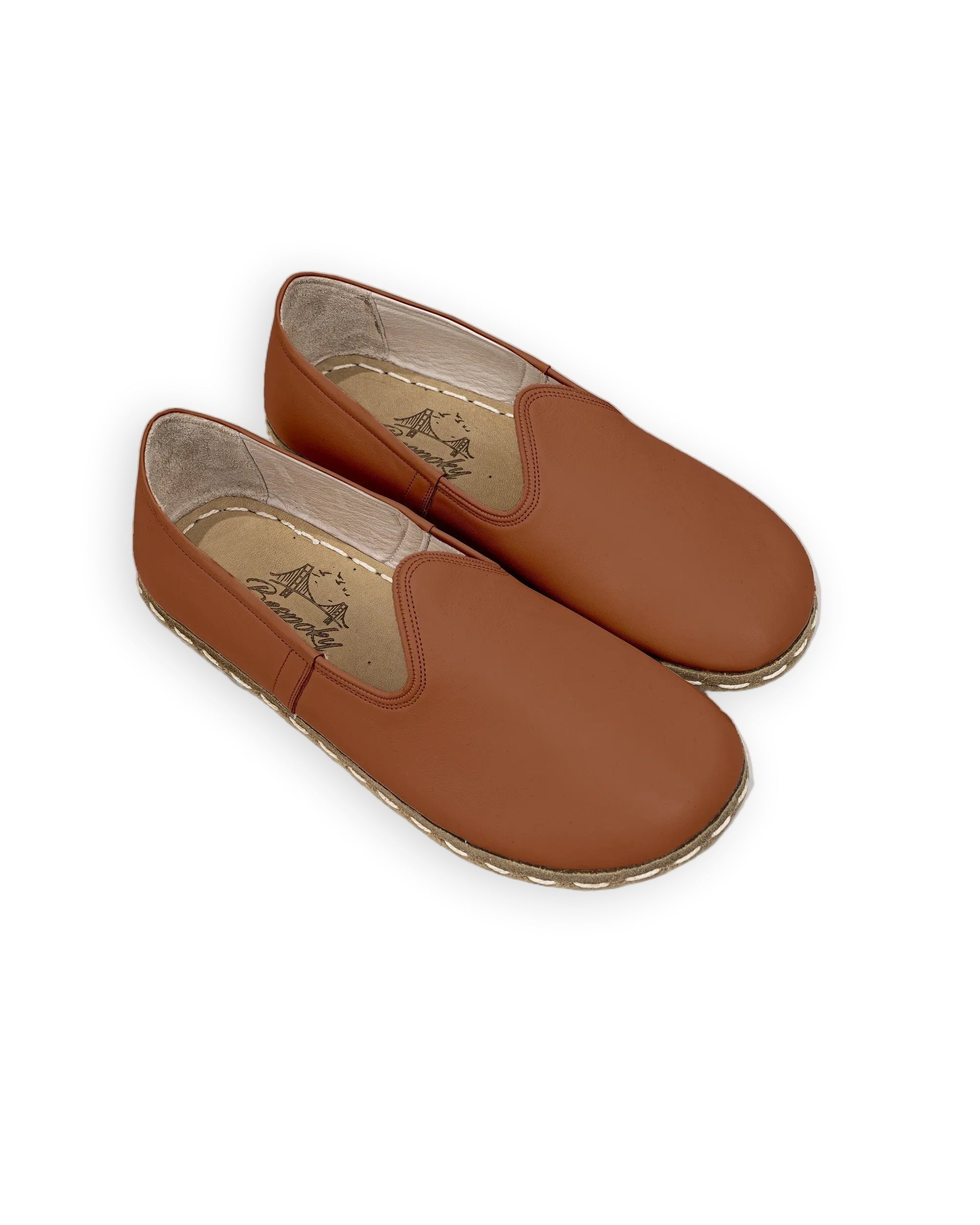 Men's Dark Brown Barefoot Yemeni - Handcrafted Calf Leather Wide Toe Box | Bespoky