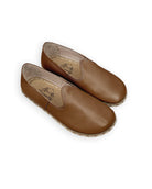 Men's Dark Tan Barefoot Yemeni - Handcrafted Calf Leather Wide Toe Box | Bespoky