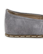 Top view Grey Suede Barefoot Yemeni - Handcrafted Calf Leather | Bespoky