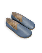 Men's Jean Blue Barefoot Yemeni - Handcrafted Calf Leather Wide Toe Box | Bespoky