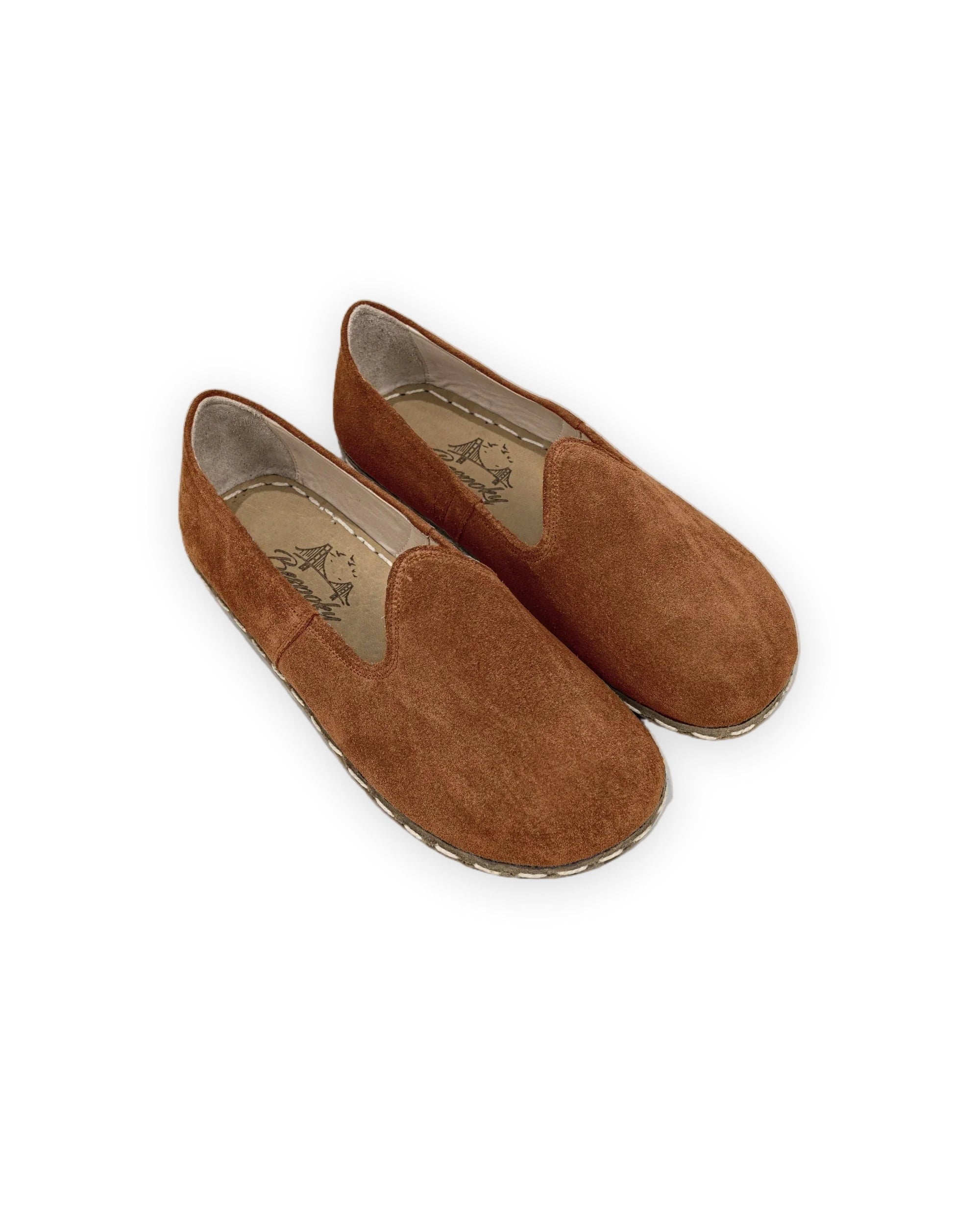 Men's Suede Barefoot Yemeni - Handcrafted Calf Leather Wide Toe Box | Bespoky