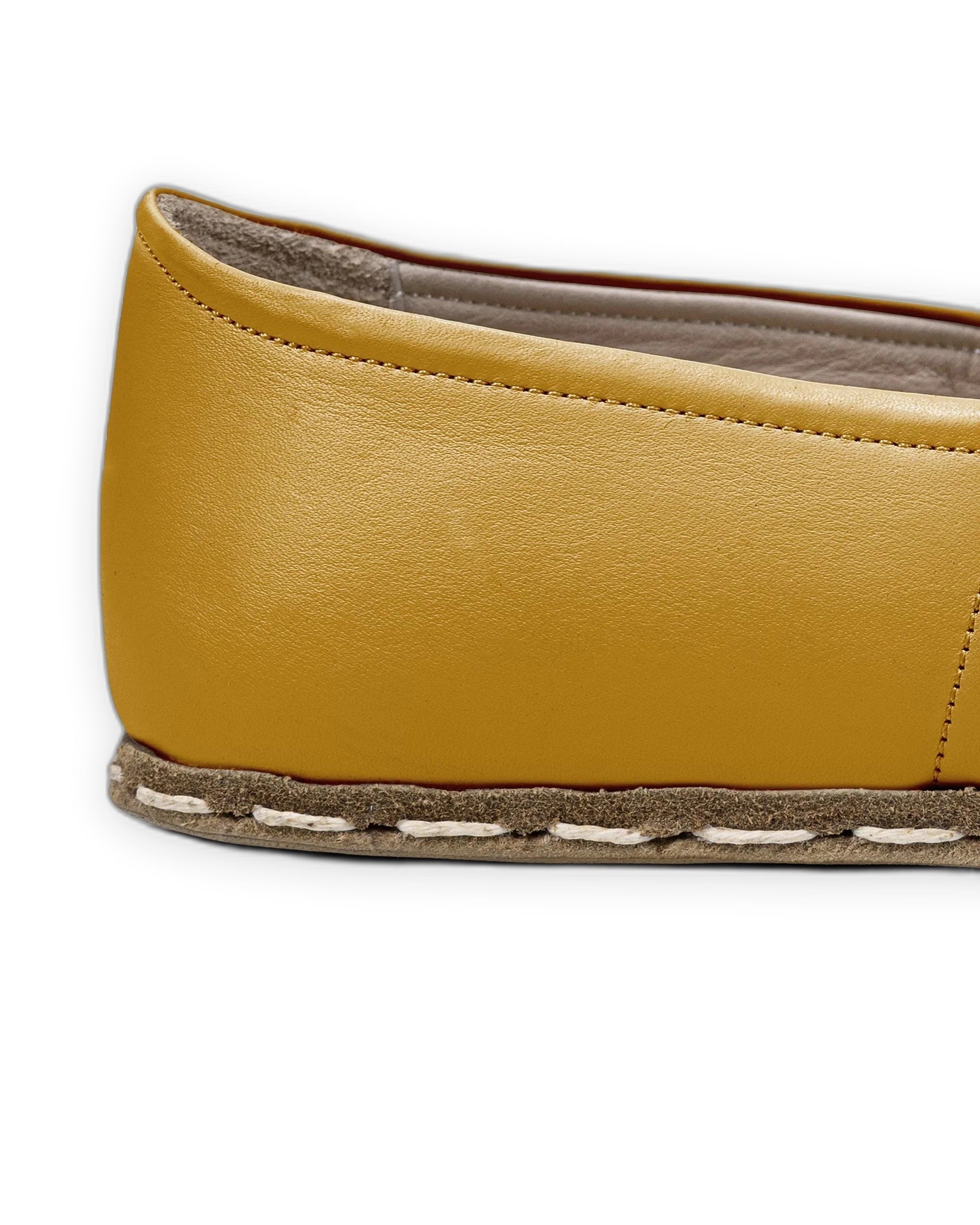 Top view Mustard Barefoot Yemeni - Handcrafted Calf Leather | Bespoky