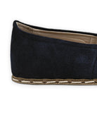 Top view Navy Suede Barefoot Yemeni - Handcrafted Calf Leather | Bespoky