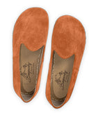 Side view Orange Suede Barefoot Yemeni - Calf Leather Zero Drop | Bespoky