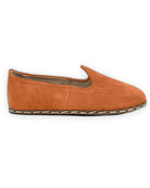 Pair Orange Suede Barefoot Yemeni - Barefoot Wide Toe Calf Leather | Bespoky