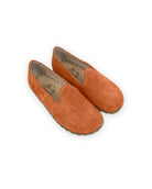 Men's Orange Suede Barefoot Yemeni - Handcrafted Calf Leather Wide Toe Box | Bespoky