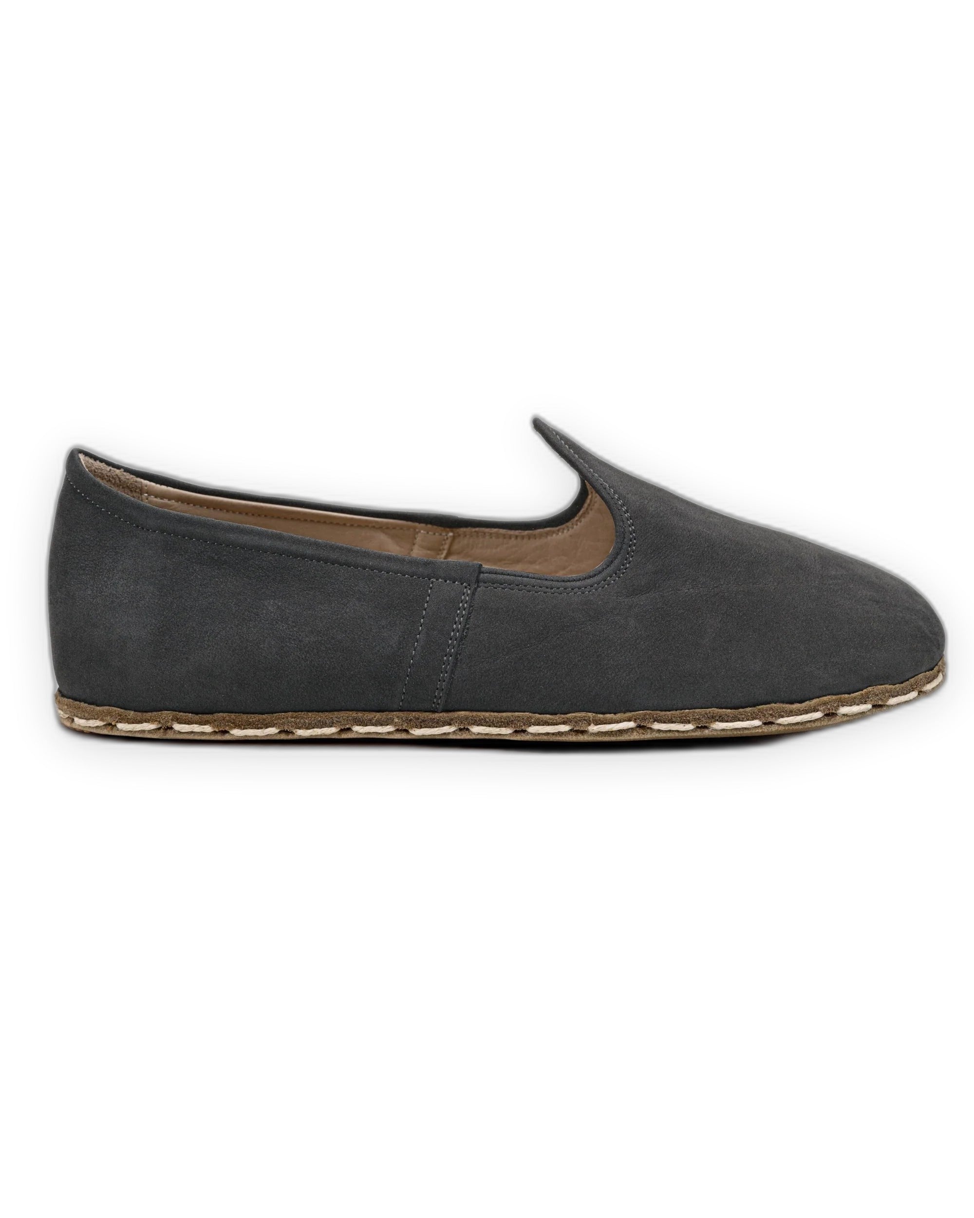 Pair Smoked Nubuck Barefoot Yemeni - Barefoot Wide Toe Calf Leather | Bespoky