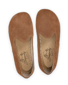 Side view Tan Nubuck Barefoot Yemeni - Calf Leather Zero Drop | Bespoky