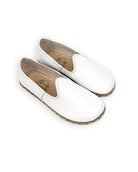Men's White Barefoot Yemeni - Handcrafted Calf Leather Wide Toe Box | Bespoky