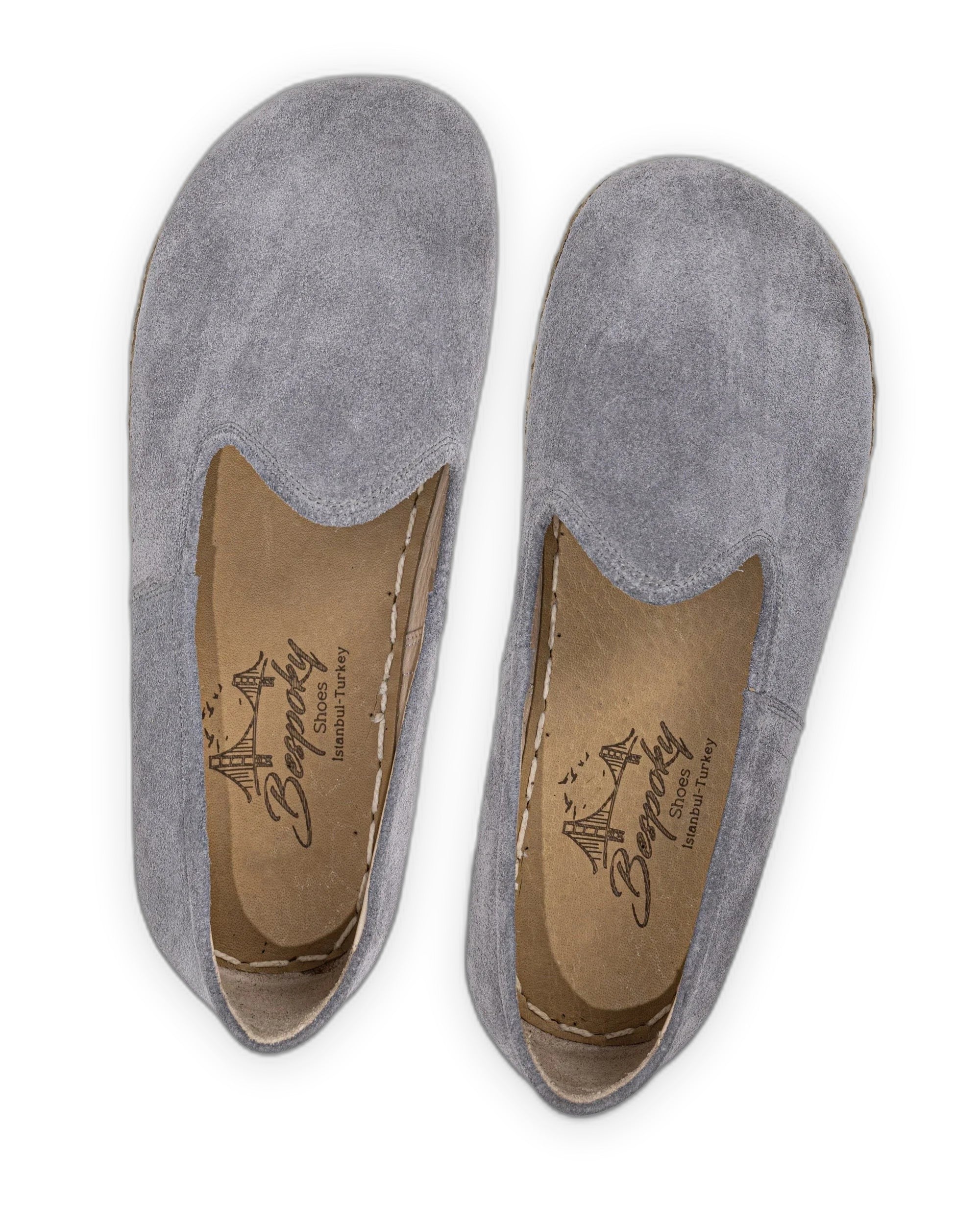 Side view Grey Barefoot Yemeni - Calf Leather Zero Drop | Bespoky