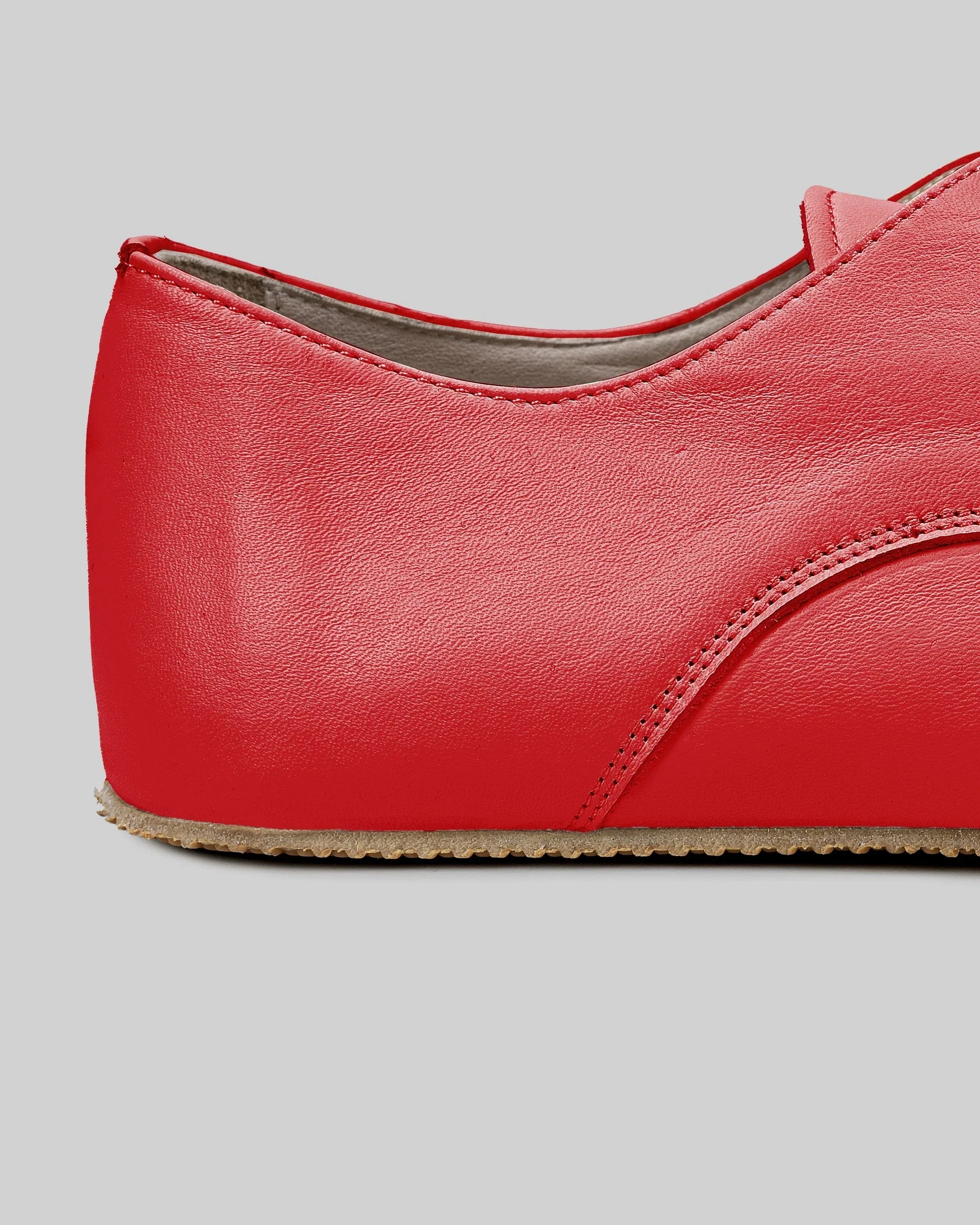 Top view Red Oxford Shoes - Handcrafted Calf Leather | Bespoky