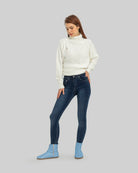 Back view Baby Blue Chelsea Boots - Calf Leather Handcrafted | Bespoky