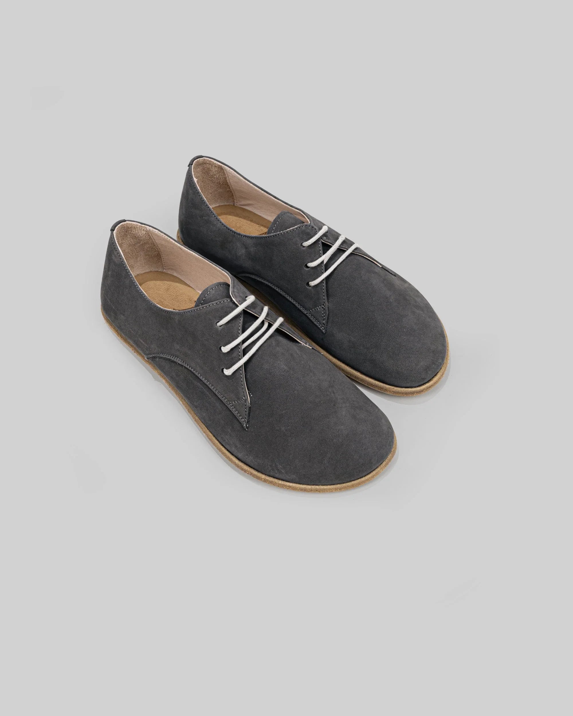 Women's Smoked Oxford Shoes - Handcrafted Calf Leather Wide Toe Box | Bespoky