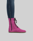 Pair Pink Barefoot Boot - Barefoot Wide Toe Calf Leather | Bespoky