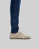 Back view Cream Suede Barefoot Sneaker - Calf Leather Handcrafted | Bespoky