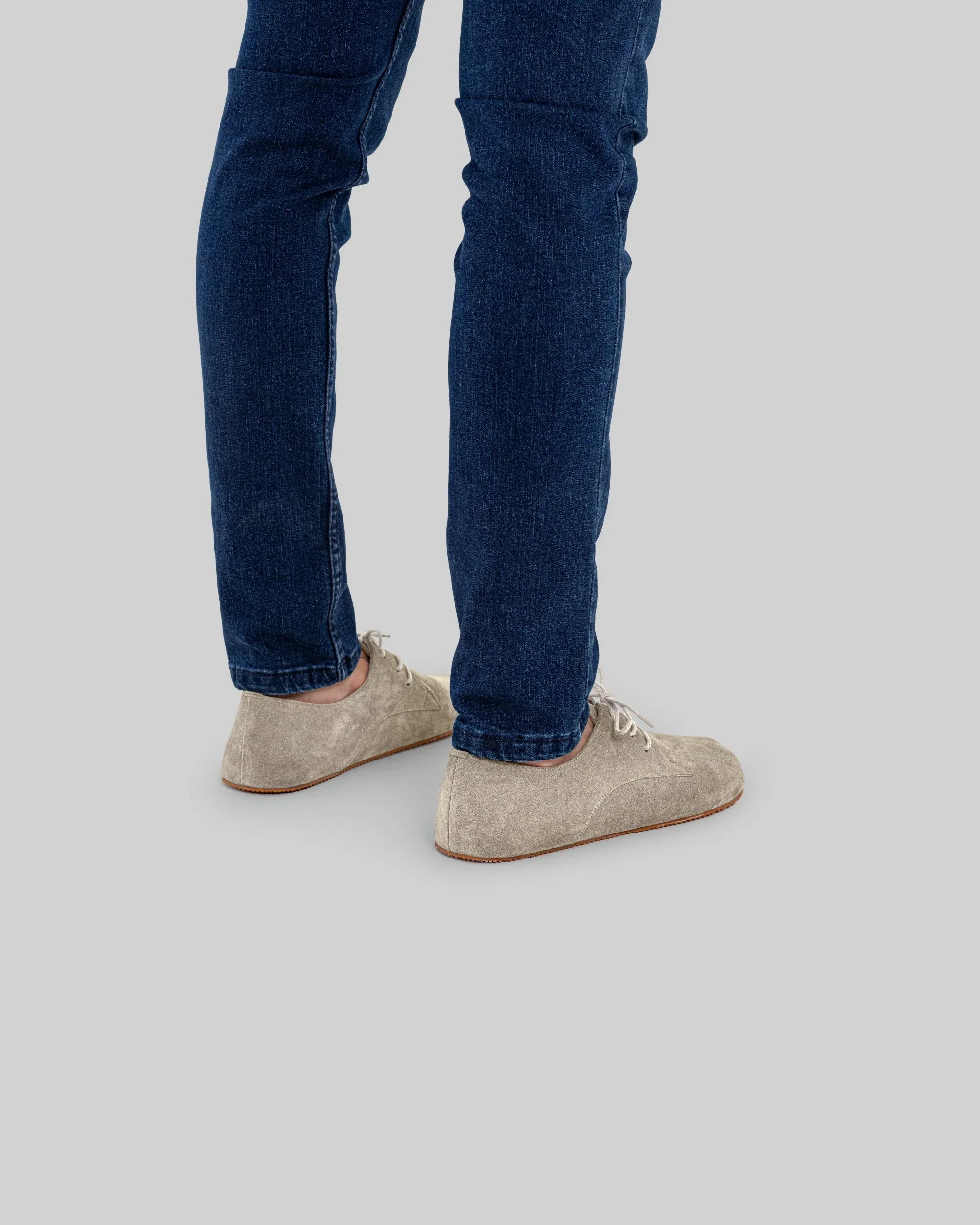 Pair Suede Oxford Shoes - Barefoot Wide Toe Calf Leather | Bespoky