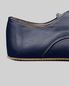 Top view Navy Blue Oxford Shoes - Handcrafted Calf Leather | Bespoky
