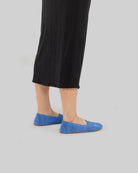 Detail Blue Ballet Flats - Handcrafted Calf Leather Turkey | Bespoky