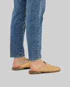 Detail Melon Yellow Slippers - Handcrafted Calf Leather Turkey | Bespoky