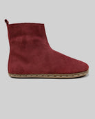 Side view Burgundy Suede Chelsea Boots - Calf Leather Zero Drop | Bespoky