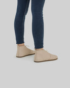 Back view Beige Ankle Boots - Calf Leather Handcrafted | Bespoky