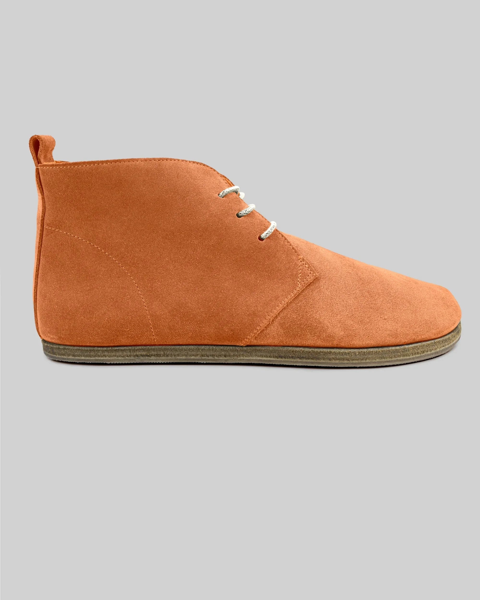 Detail Orange Suede Ankle Boots - Handcrafted Calf Leather Turkey | Bespoky