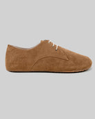 Side view Tan Suede Oxford Shoes - Calf Leather Zero Drop | Bespoky