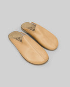 Men's Melon Yellow Slippers - Handcrafted Calf Leather Wide Toe Box | Bespoky