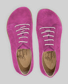 Seitenansicht Pinker Barfuß-Sneaker - Kalbsleder Zero Drop | Bespoky