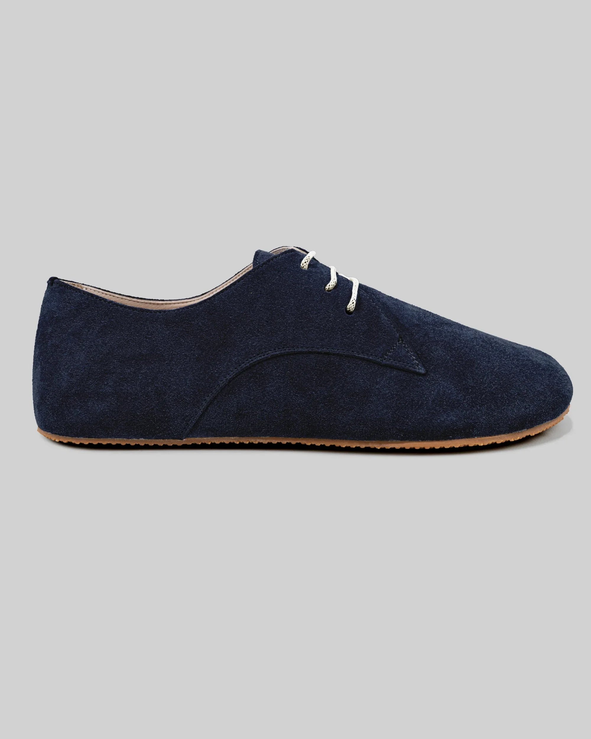 Side view Navy Oxford Shoes - Calf Leather Zero Drop | Bespoky