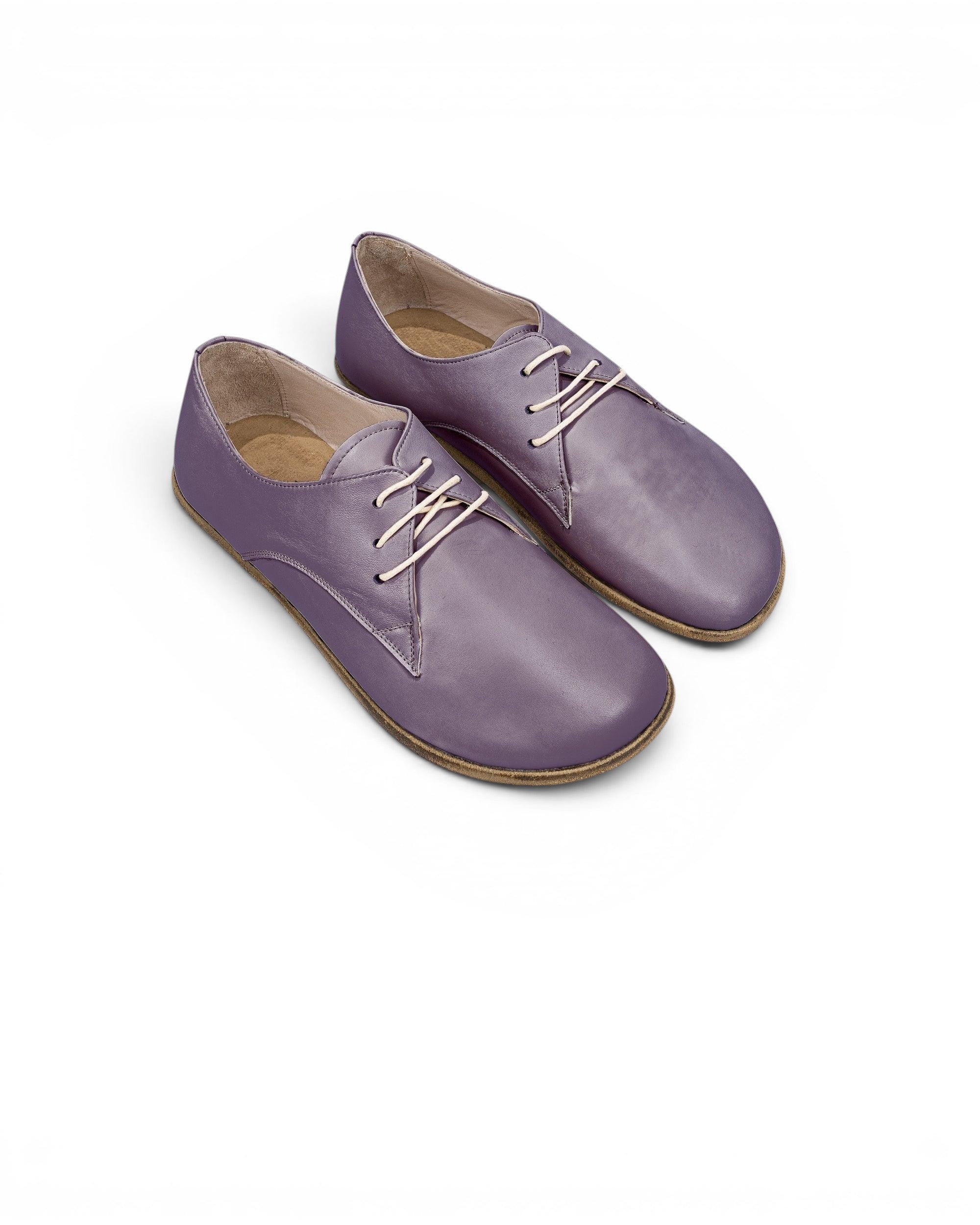 Women's Purple Oxford Shoes - Handcrafted Calf Leather Wide Toe Box | Bespoky