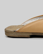 Top view Melon Yellow Shearling Slippers - Handcrafted Calf Leather | Bespoky