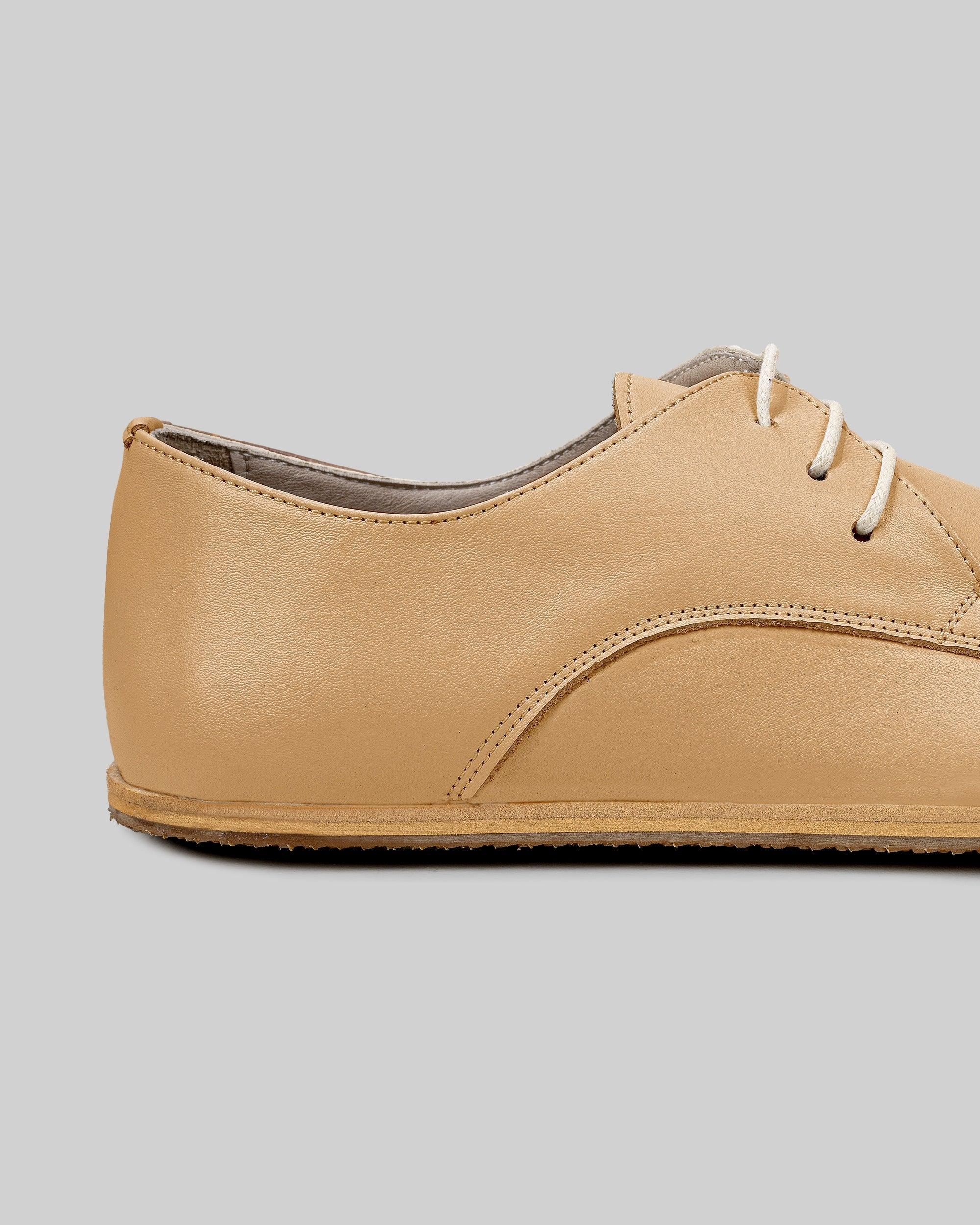 Top view Melon Yellow Oxford Shoes - Handcrafted Calf Leather | Bespoky