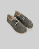 Men's Suede Oxford Shoes - Handcrafted Calf Leather Wide Toe Box | Bespoky