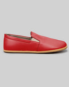 Top view Red Barefoot Shoes - Handcrafted Calf Leather | Bespoky