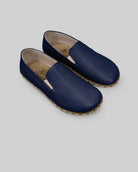 Women's Navy Blue Barefoot Shoes - Handcrafted Calf Leather Wide Toe Box | Bespoky