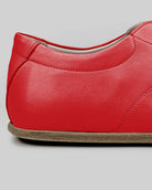 Top view Red Barefoot Sneaker - Handcrafted Calf Leather | Bespoky