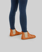 Detail Orange Chelsea Boots - Handcrafted Calf Leather Turkey | Bespoky